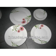 Popular 18pcs round porcelain dinner plates set